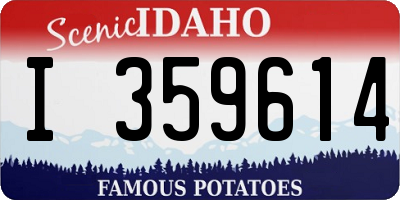 ID license plate I359614