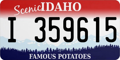 ID license plate I359615