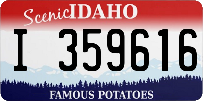 ID license plate I359616