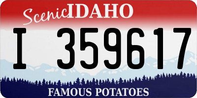 ID license plate I359617