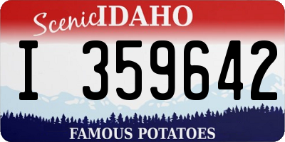 ID license plate I359642