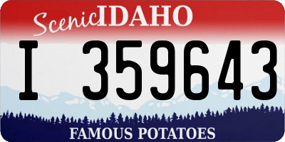 ID license plate I359643