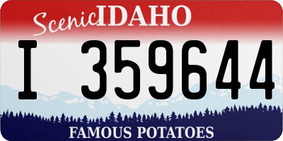 ID license plate I359644