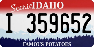ID license plate I359652