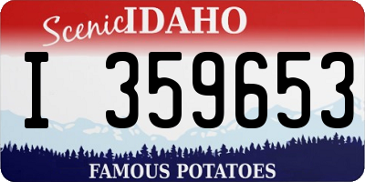 ID license plate I359653
