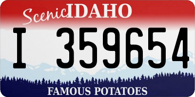 ID license plate I359654