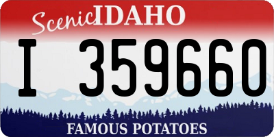 ID license plate I359660