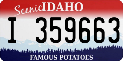 ID license plate I359663