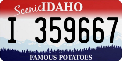 ID license plate I359667