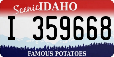 ID license plate I359668