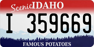ID license plate I359669