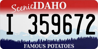 ID license plate I359672