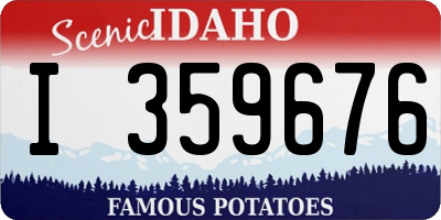 ID license plate I359676