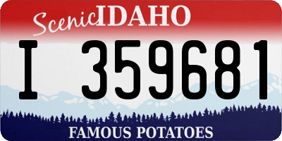 ID license plate I359681