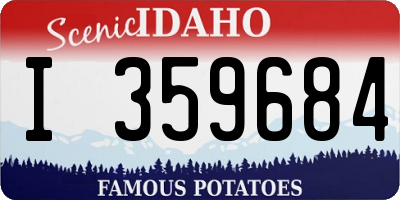 ID license plate I359684