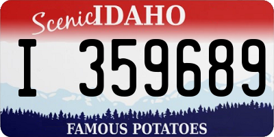 ID license plate I359689