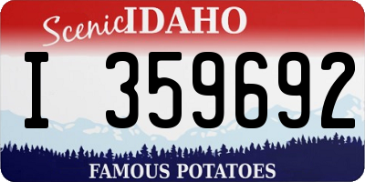 ID license plate I359692