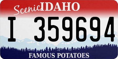 ID license plate I359694
