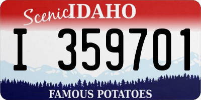 ID license plate I359701