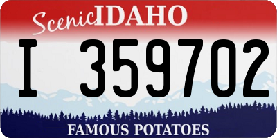ID license plate I359702