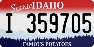 ID license plate I359705