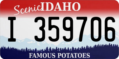 ID license plate I359706