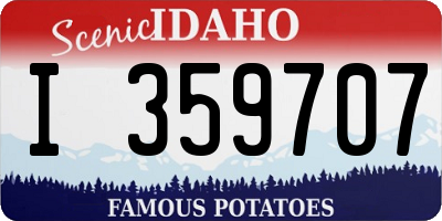 ID license plate I359707