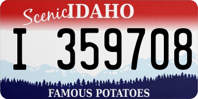 ID license plate I359708