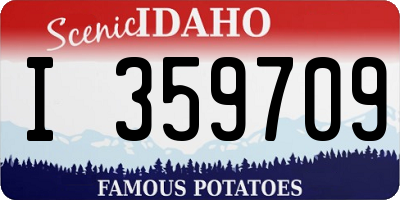 ID license plate I359709