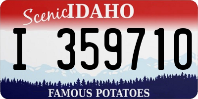ID license plate I359710