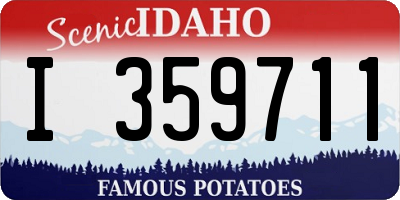 ID license plate I359711
