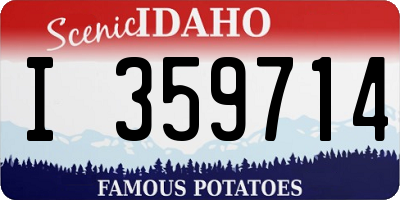 ID license plate I359714