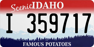 ID license plate I359717