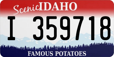 ID license plate I359718