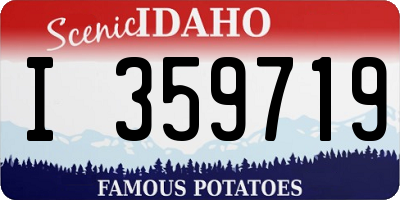 ID license plate I359719