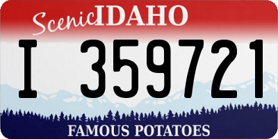 ID license plate I359721