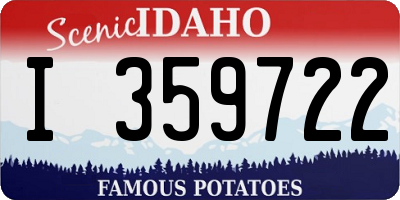 ID license plate I359722