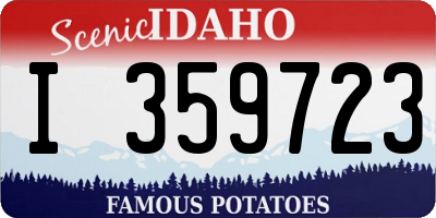 ID license plate I359723