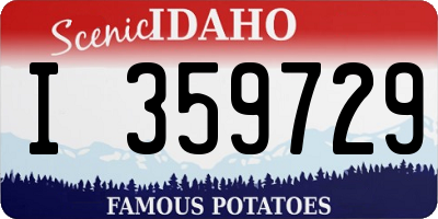 ID license plate I359729