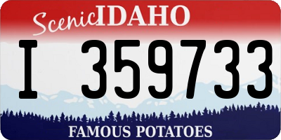 ID license plate I359733