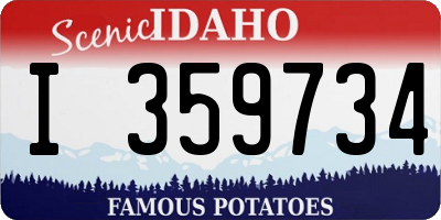 ID license plate I359734