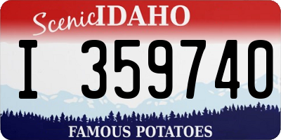 ID license plate I359740