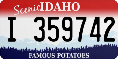 ID license plate I359742
