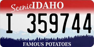 ID license plate I359744