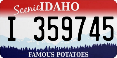 ID license plate I359745