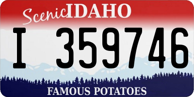 ID license plate I359746