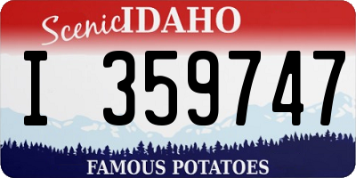ID license plate I359747