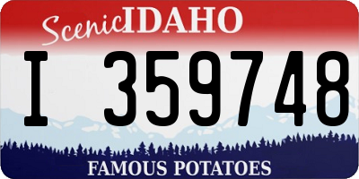 ID license plate I359748