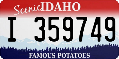 ID license plate I359749