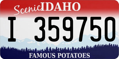 ID license plate I359750